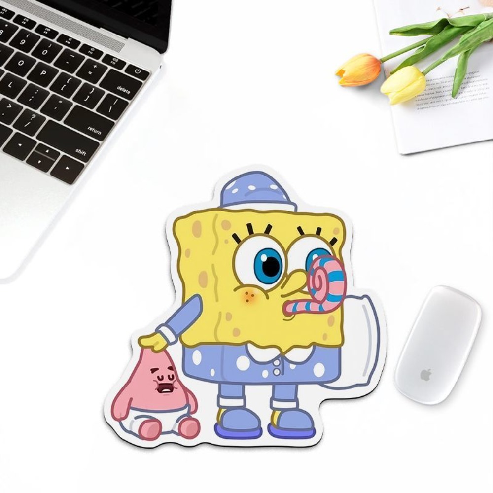 Gaming Accessories Girly - Cute SpongeBob Shaped Mouse Pad –