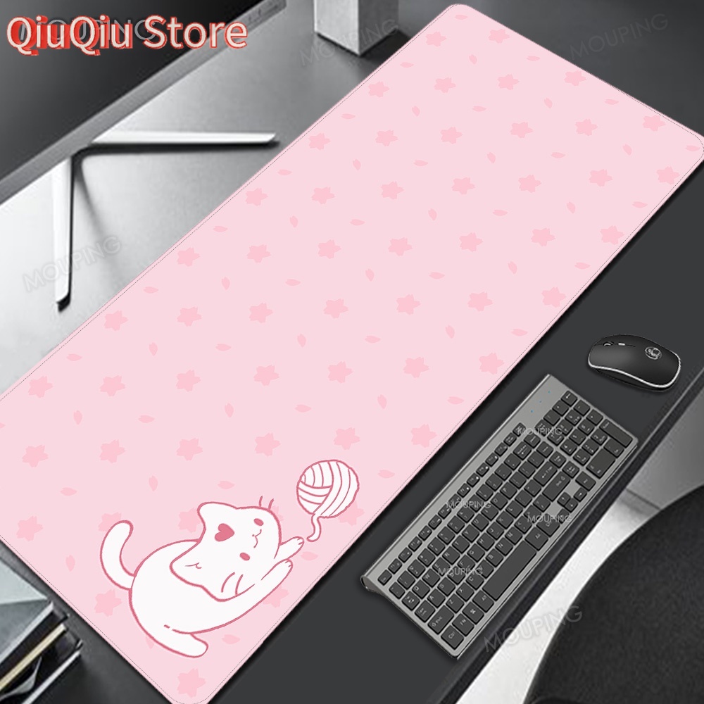 Gaming Accessories Girly - Cartoon Cat Mousepad Gamer Girl Office