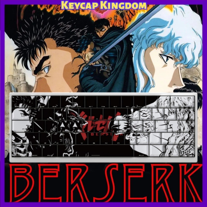 Gaming Accessories For Laptop - BERSERK Theme Anime Keycap 98 Key