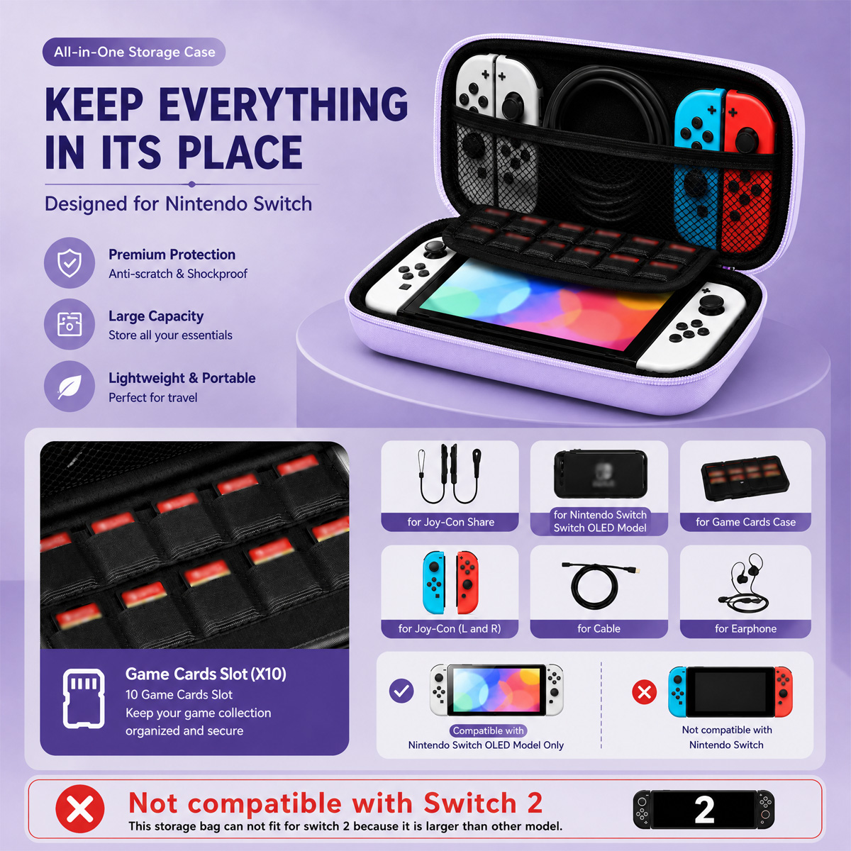 Cute Shockproof Carry Case for - огляд і ціна Gaming Accessories Nintendo Switch