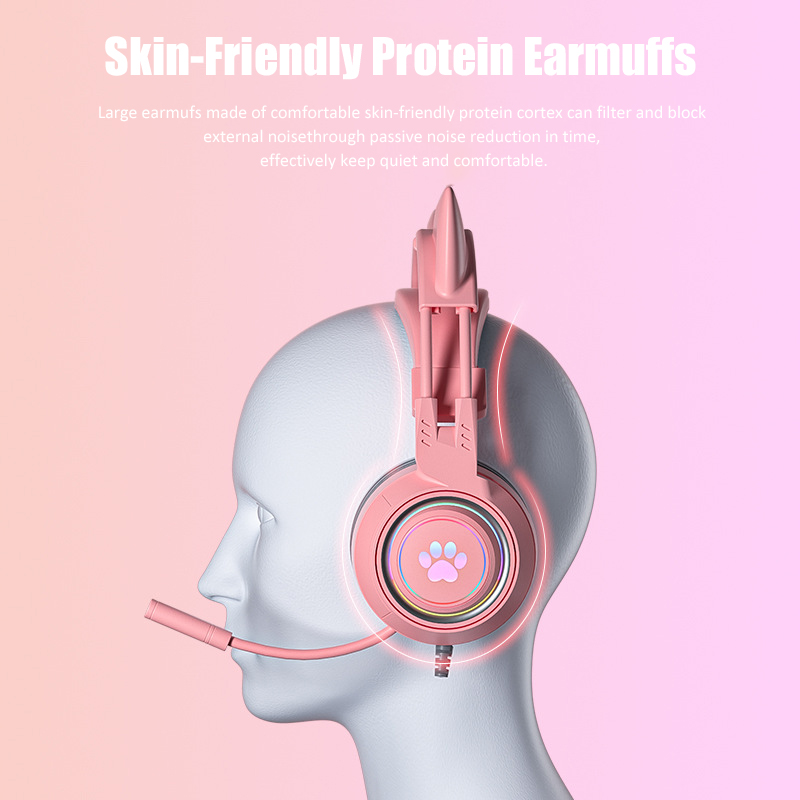 Cute Cat Ear Gaming Headphones - огляд і ціна Gaming Accessories Girly