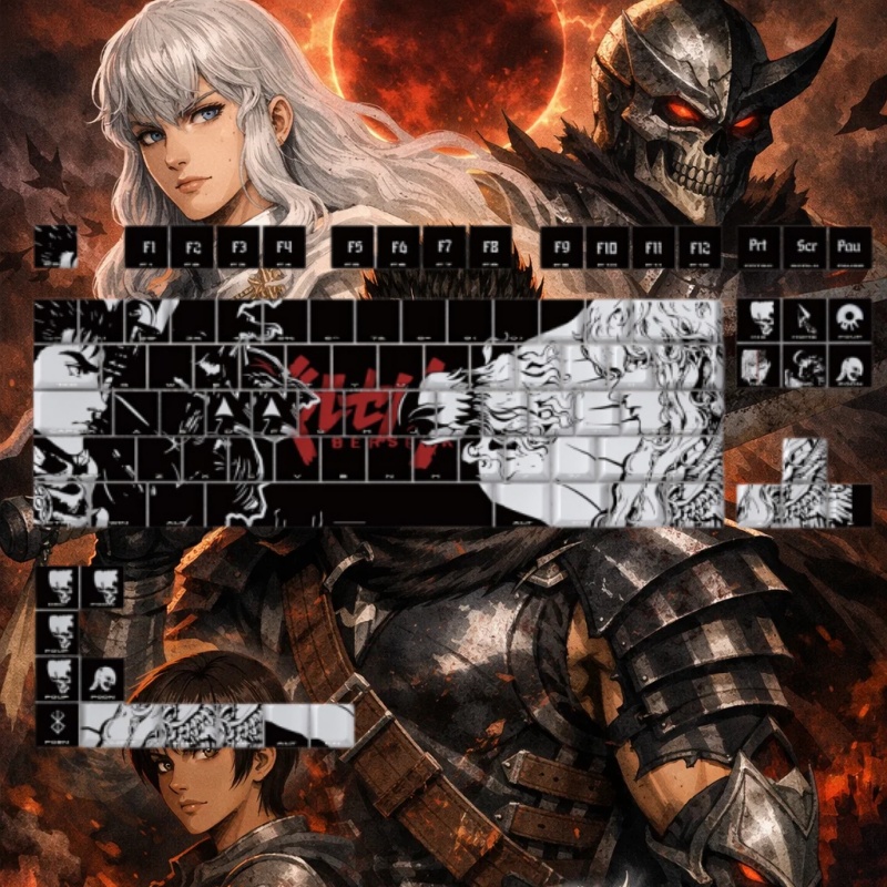BERSERK Theme Anime Keycap 98  - огляд і ціна Gaming Accessories For Laptop