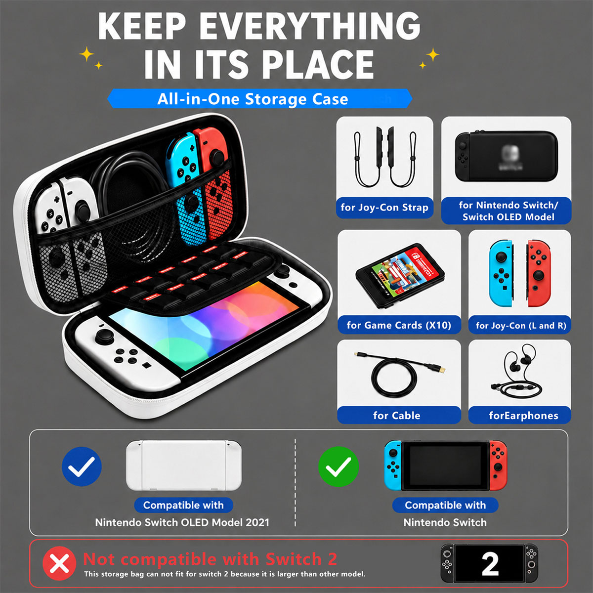 Portable Carrying Case With Me - огляд і ціна Gaming Accessories Nintendo Switch